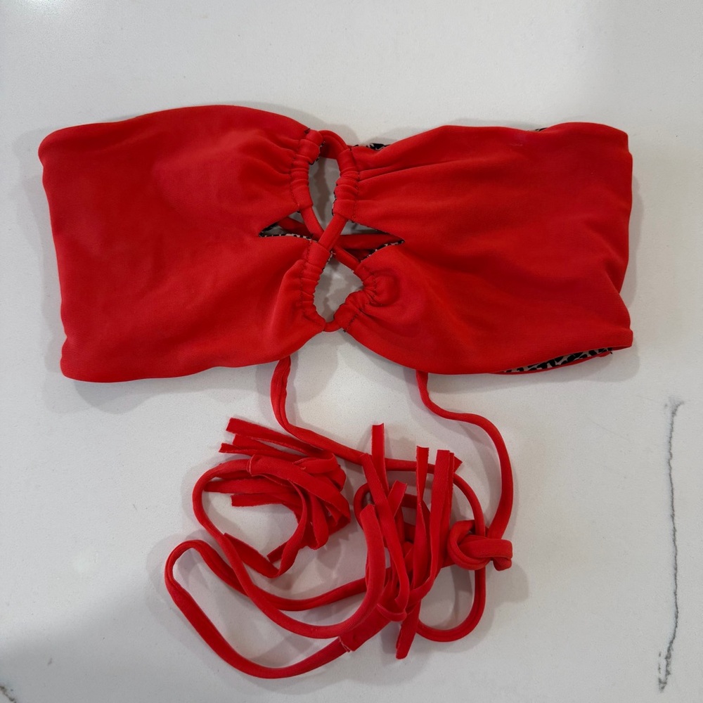 Acacia Red Bandeau Strappy Top (S)